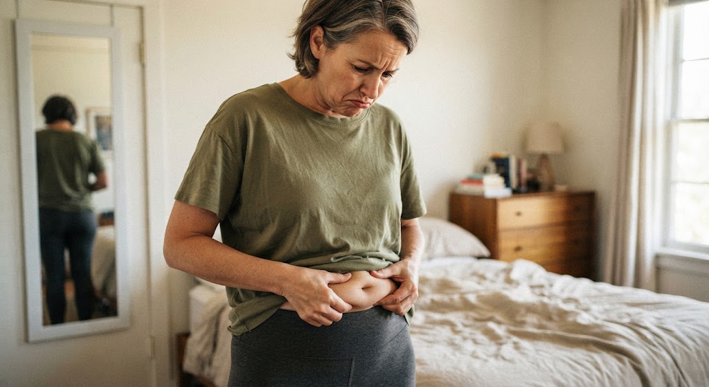 barriga da menopausa